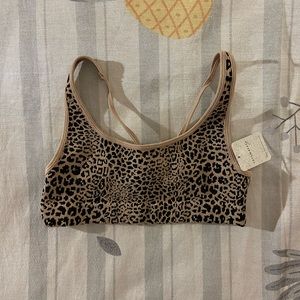 Free People Sienna Strappy Bralette Leopard Print